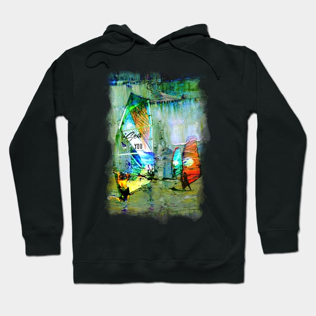 The Art Of Windsurfing 02 Hoodie by Miki De Goodaboom